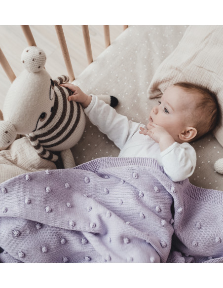 Popcorn Baby Blanket – Lilac