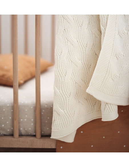 Ocean Baby Blanket - Cream Ocean Baby Blanket - Cream