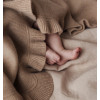 FRILL CASHMERE baby blanket - MOCHA