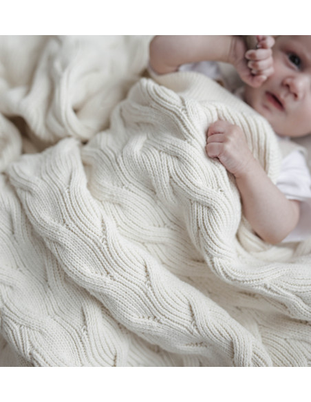 Ocean Baby Blanket - Cream Ocean Baby Blanket - Cream