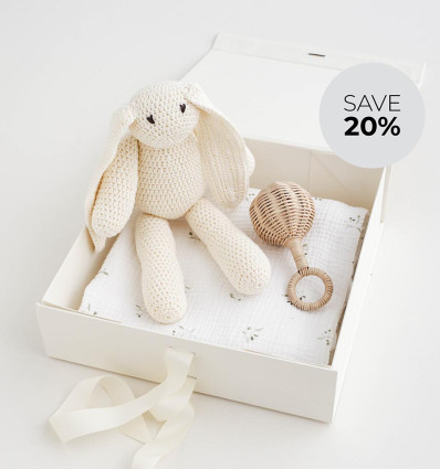 Baby Gift Set IVORY LULLABY - white box