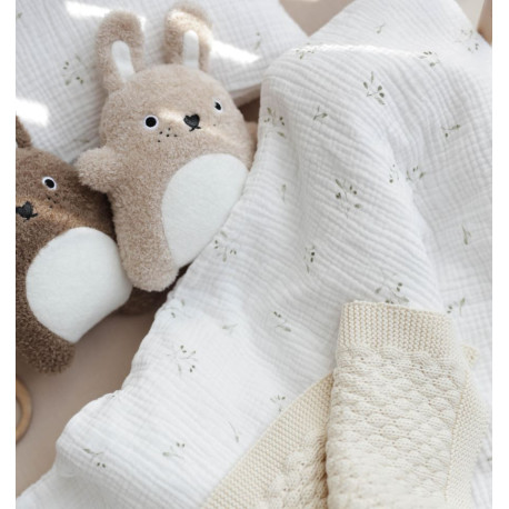 Olive tree muslin toddler duvet cover