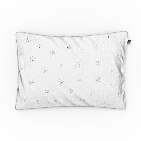 Olive tree muslin toddler pillowcase