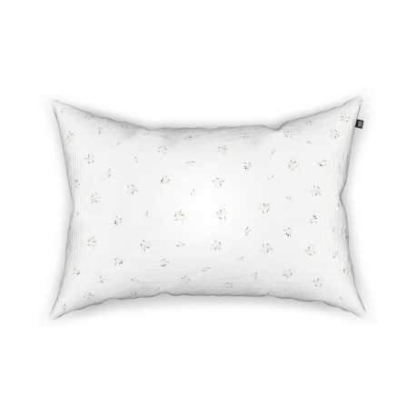 Olive tree muslin pillowcase