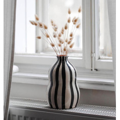 Terracotta vase in black