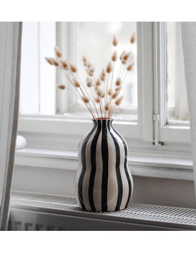 Terracotta vase in black
