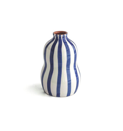 Terracotta vase in blue