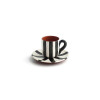 Espresso stripe set in black