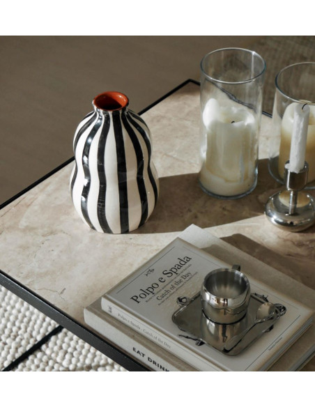 Terracotta vase in black