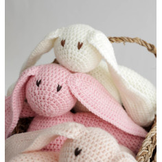 Crochet Cotton Bunny in Pink 2