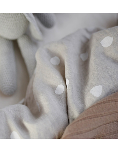 Buttons linen toddler duvet cover