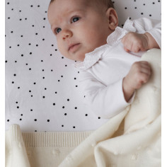 Black Confetti Baby Fitted Sheet 2