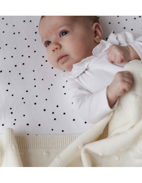 Black Confetti Baby Fitted Sheet