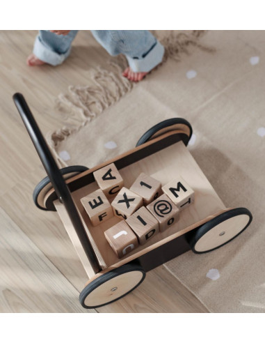 Wooden Baby Walker in Black