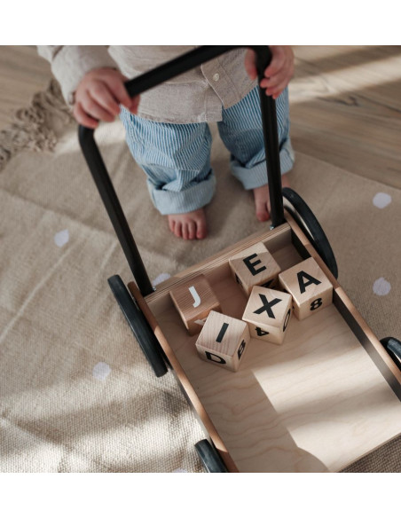 Wooden Baby Walker in Black