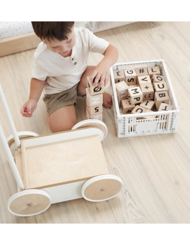 Wooden Baby Walker in White