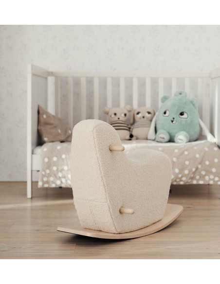 Toddler Furry Rocking Horse in Ivory Toddler Furry Rocking Horse in Ivory