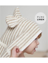 Hooded Baby Terry Towel Stripes