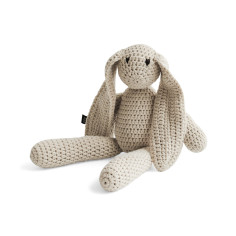 Crochet Cotton Bunny in Stone