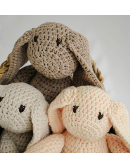 Crochet Cotton Bunny in Cocoa Crochet Cotton Bunny in Cocoa