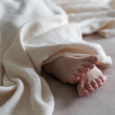 Lanena prevleka za odejo Vanilla 2