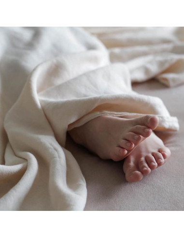 Lanena prevleka za odejo Vanilla