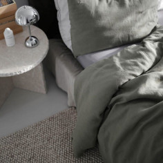 Lanena prevleka za odejo Olive Green 2