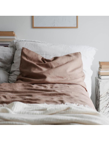 Truffle Linen Duvet Cover