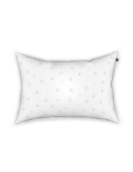 Olive tree muslin pillowcase