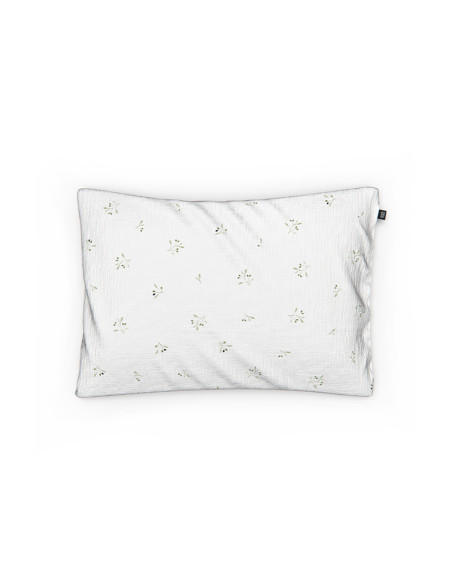 Olive tree muslin toddler pillowcase