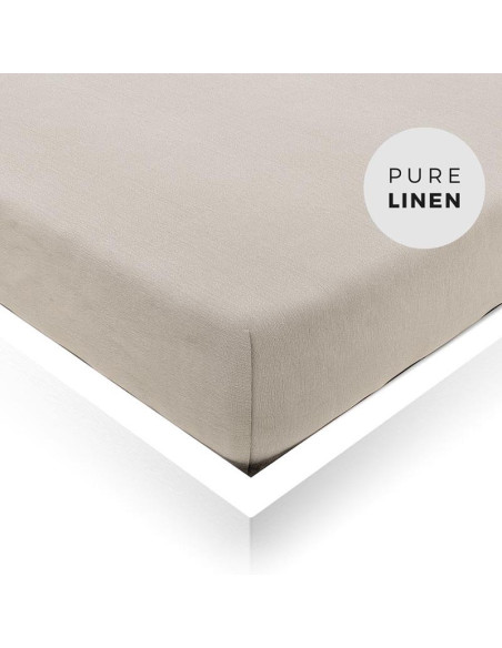 Natural Linen Baby Fitted Sheet