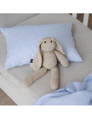 Junior lanena prevleka za vzglavnik Soft Blue