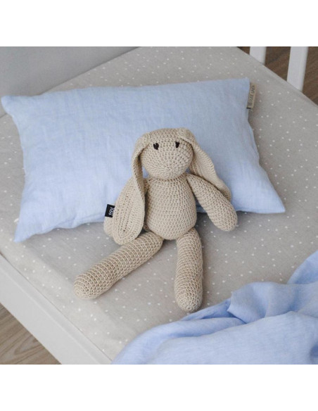 Junior lanena prevleka za vzglavnik Soft Blue