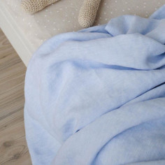 Junior lanena prevleka za odejo Soft Blue 2