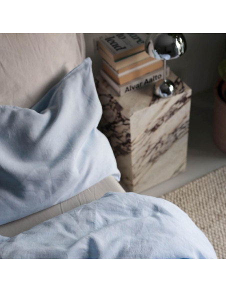 Lanena prevleka za vzglavnik Soft Blue