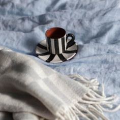 Lanena prevleka za odejo Soft Blue 2