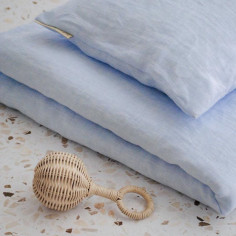 Baby lanena prevleka za vzglavnik Soft Blue 2