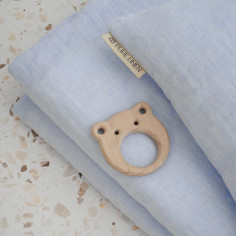 Soft Blue Linen Baby Duvet Cover 2