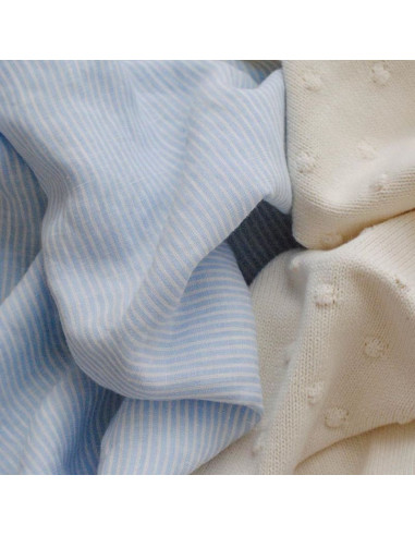 Summer Blues Linen Toddler Duvet Cover