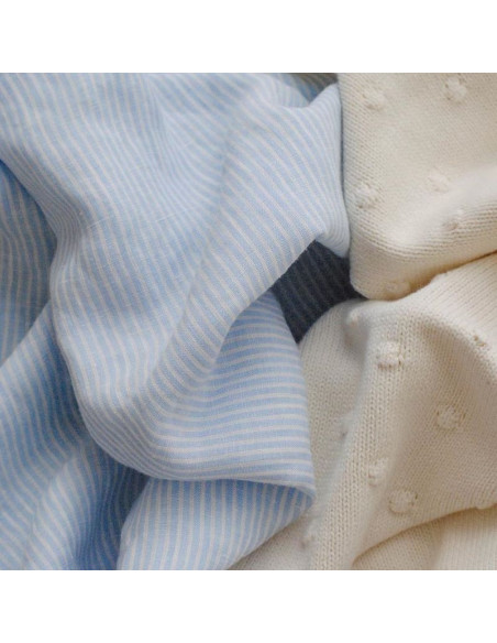 Summer Blues Linen Toddler Duvet Cover