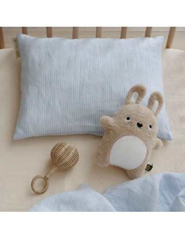 Summer Blues Linen Toddler Pillowcase