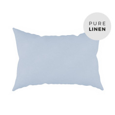Soft Blue Linen Pillowcase