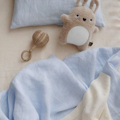 Baby lanena prevleka za odejo Summer Blues 2