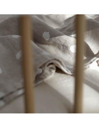 Buttons Linen Baby Duvet Cover