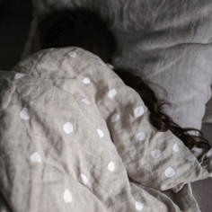 Lanena prevleka za odejo Buttons 2