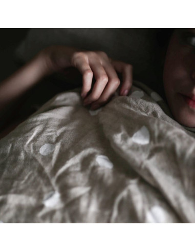 Buttons Linen Duvet Cover