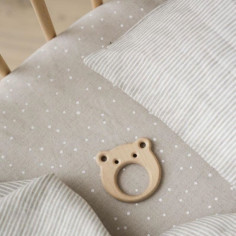 Junior lanena prevleka za vzglavnik Stripes 2