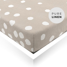 Buttons Linen Toddler Fitted Sheet