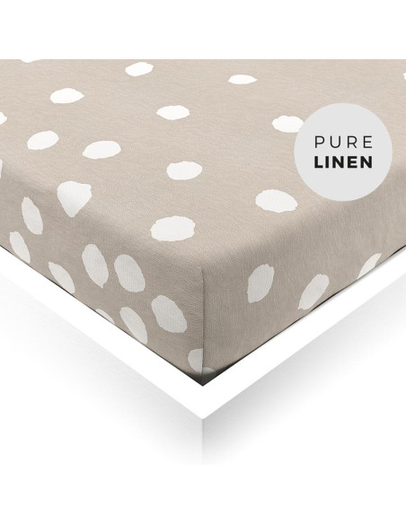 Buttons Linen Toddler Fitted Sheet