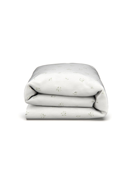 Olive tree muslin duvet cover